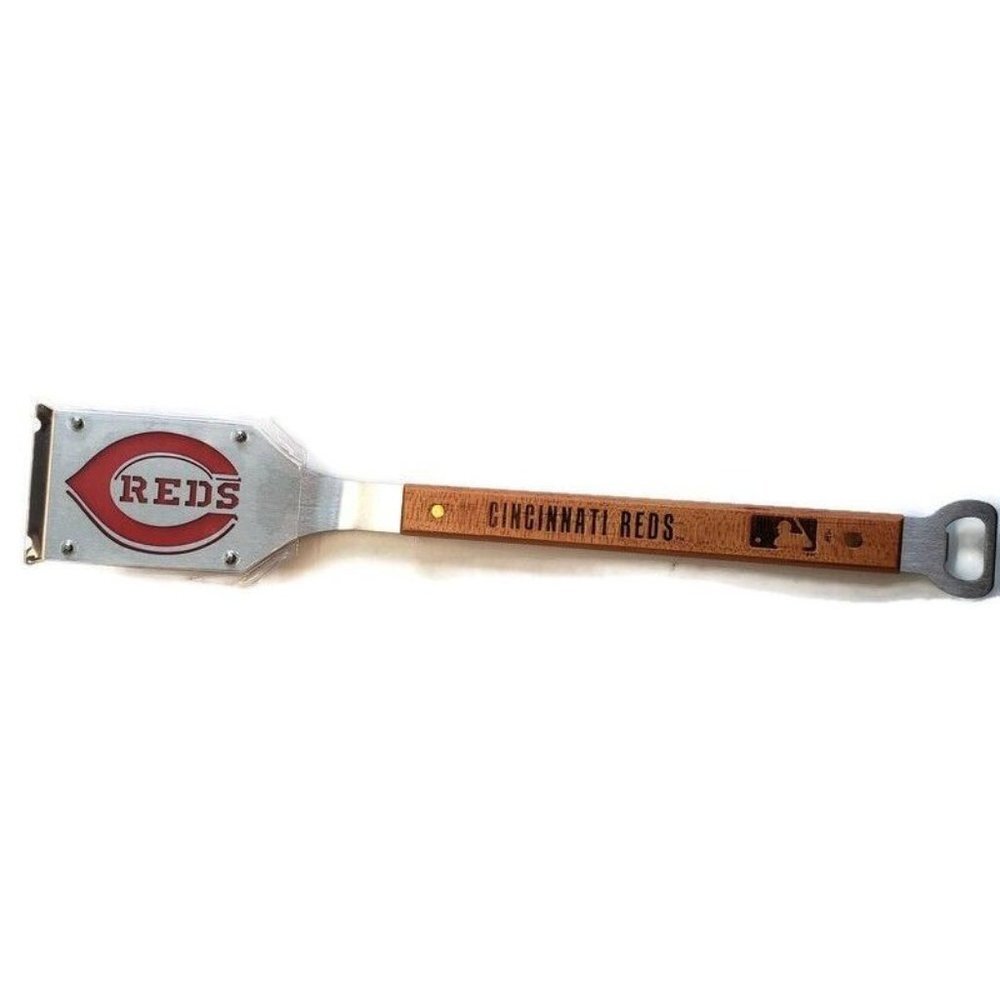 MLB Cincinnati Reds The Sportula Grilling Bottle Opener Bristle Brush Spatula